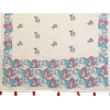 Generic Women's Linen Cotton Printed Saree With Unstitched Blouse 5.5Mtr (Off White)