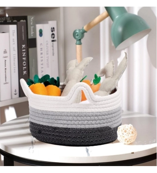 Generic Cotton Pack Of_1 Cat Basket 8x4 Inch Storage Basket For Clothes (Multicolor) Generic Cotton Pack Of_1 Cat Basket 8x4 Inch Storage Basket For Clothes (Multicolor)