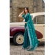 Generic Women's Faux Shimmer Geometric Ready to wear Saree With Unstitched Blouse 5.5Mtr (Teal) Generic Women's Faux Shimmer Geometric Ready to wear Saree With Unstitched Blouse 5.5Mtr (Teal)