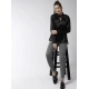 Generic Women's Polyester Solid Long Sleeves Top (Black)