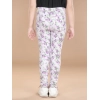 Generic Girl's Cotton Lycra Floral Elasticated Jeggings (Lavender) Generic Girl's Cotton Lycra Floral Elasticated Jeggings (Lavender)