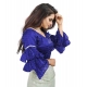 Generic Women's Organza Solid V Neck Layered Ruffle Sleeve Readymade Blouse (Blue Free Size , up to 38–40 Bust)-PID65849 Generic Women's Organza Solid V Neck Layered Ruffle Sleeve Readymade Blouse (Blue Free Size , up to 38–40 Bust)-PID65849