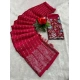 Generic Women's Georgette Striped Saree With Unstitched Blouse 5.5Mtr (Red) Generic Women's Georgette Striped Saree With Unstitched Blouse 5.5Mtr (Red)