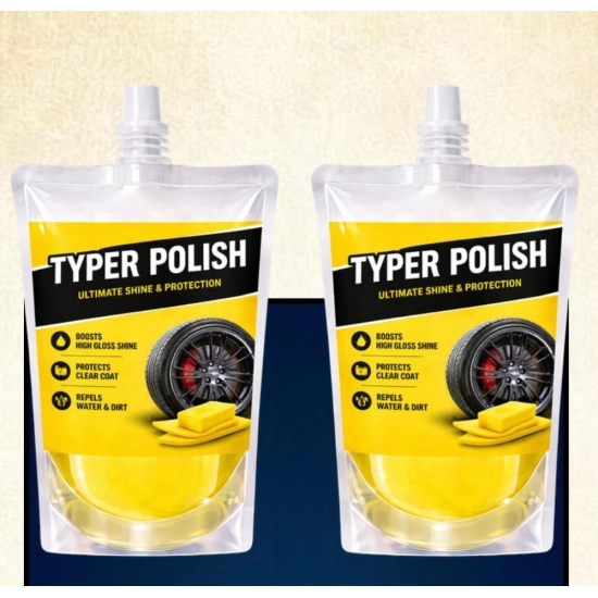 Generic Pack of 2 Ultra Tyre Shine & Polish Liquid Pouches 200 ML Generic Pack of 2 Ultra Tyre Shine & Polish Liquid Pouches 200 ML