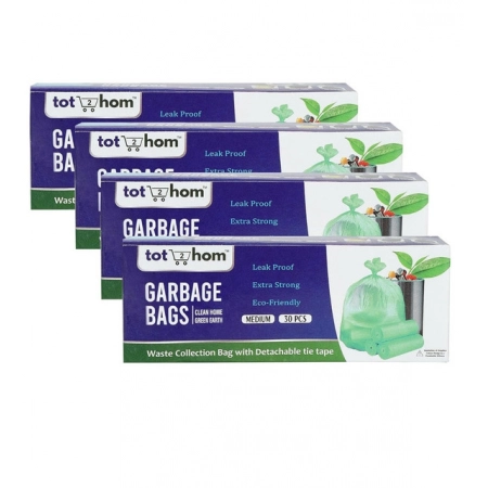Generic Pack of 4 Biodegradeable Vegetable-Paper 19 x 21 Inches Garbage Bag (Green) Generic Pack of 4 Biodegradeable Vegetable-Paper 19 x 21 Inches Garbage Bag (Green)