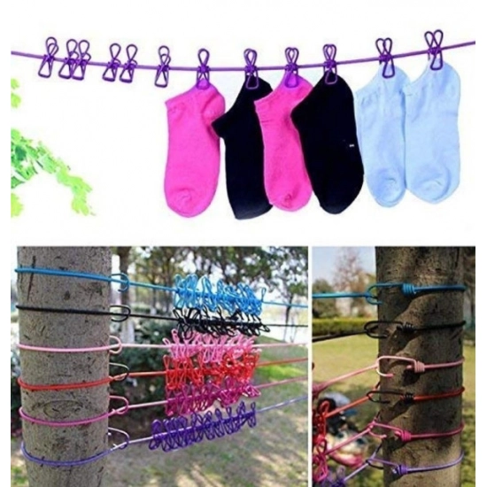 Generic Pack of 5 Nylon Cloth Drying Rope (Multicolor) Generic Pack of 5 Nylon Cloth Drying Rope (Multicolor)