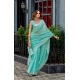 Generic Women's Faux Shimmer Geometric Ready to wear Saree With Unstitched Blouse 5.5Mtr (Light_AquaBlue) Generic Women's Faux Shimmer Geometric Ready to wear Saree With Unstitched Blouse 5.5Mtr (Light_AquaBlue)
