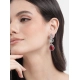 Generic Women's Brass Silver Plated Drop Earrings (Red) Generic Women's Brass Silver Plated Drop Earrings (Red)