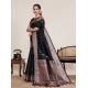 Generic Women's Jacquard Woven Saree With Unstitched Blouse 5.5Mtr (Black) Generic Women's Jacquard Woven Saree With Unstitched Blouse 5.5Mtr (Black)