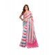 Generic Women's Faux_Linen Printed Ready-to-Wear Saree With Unstitched Blouse 5.5 Mtr (Multicolor)