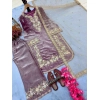 Generic Women's Silk Embroidered 3/4th Sleeve Round Kurti With Palazzo Pant and Dupatta Set (Lavender) Generic Women's Silk Embroidered 3/4th Sleeve Round Kurti With Palazzo Pant and Dupatta Set (Lavender)