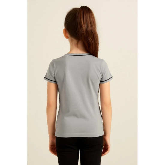 Generic Girl's Cotton Printeded Round Neck T-Shirt (Grey) Generic Girl's Cotton Printeded Round Neck T-Shirt (Grey)