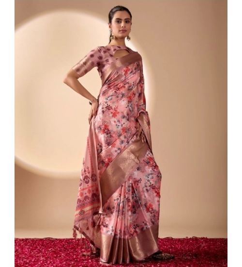 Generic Women's Faux_Silk Woven Saree With Unstitched Blouse 5.5Mtr (Pink) Generic Women's Faux_Silk Woven Saree With Unstitched Blouse 5.5Mtr (Pink)