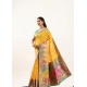 Generic Women's Faux_Banarasi Woven Motifs Saree With Unstitched Blouse 5.5Mtr (Yellow) Generic Women's Faux_Banarasi Woven Motifs Saree With Unstitched Blouse 5.5Mtr (Yellow)