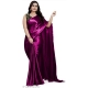 Generic Women's Satin Solid Saree With Unstitched Blouse 5.5Mtr (Purple) Generic Women's Satin Solid Saree With Unstitched Blouse 5.5Mtr (Purple)