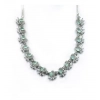 Generic Women's Brass Silver Plated Necklace set (Turquoise)