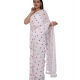 Generic Women's Linen Printed Saree With Unstitched Blouse 5.5Mtr (White) Generic Women's Linen Printed Saree With Unstitched Blouse 5.5Mtr (White)