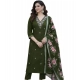 Generic Women's Chanderi Silk Ethnic Motif V-Neck 3/4th Sleeve Kurti With Pant Dupatta Set (Mahendi) Generic Women's Chanderi Silk Ethnic Motif V-Neck 3/4th Sleeve Kurti With Pant Dupatta Set (Mahendi)