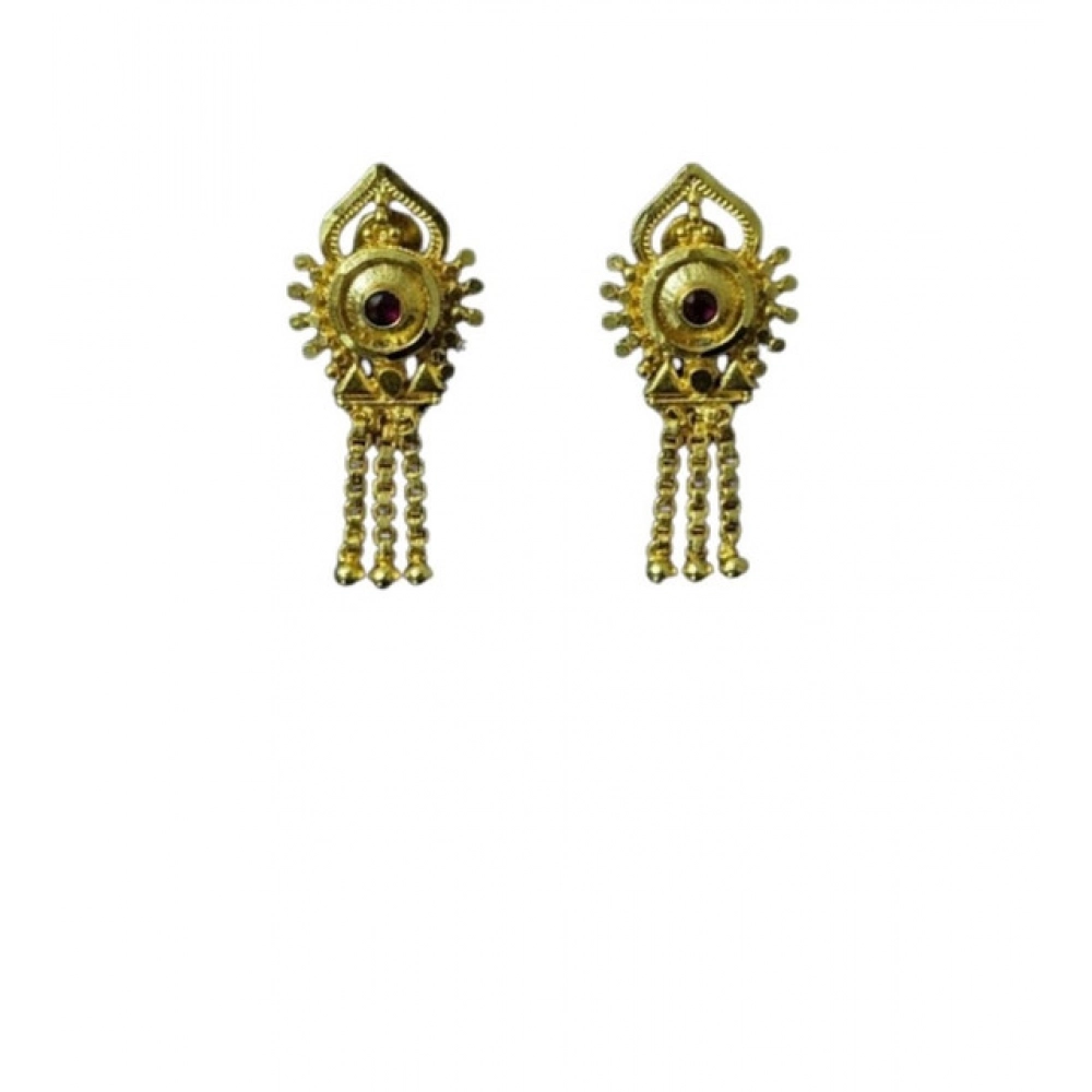 Generic Women's Pack of_2 Brass Gold-Plated Earrings (Gold) Generic Women's Pack of_2 Brass Gold-Plated Earrings (Gold)