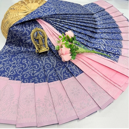 Generic Women's Soft Silk Printed Saree With Unstitched Blouse 5.5Mtr (Violet Blue) Generic Women's Soft Silk Printed Saree With Unstitched Blouse 5.5Mtr (Violet Blue)