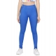 Generic Girl's Cotton Lycra Solid Elasticated Jeggings (Blue)