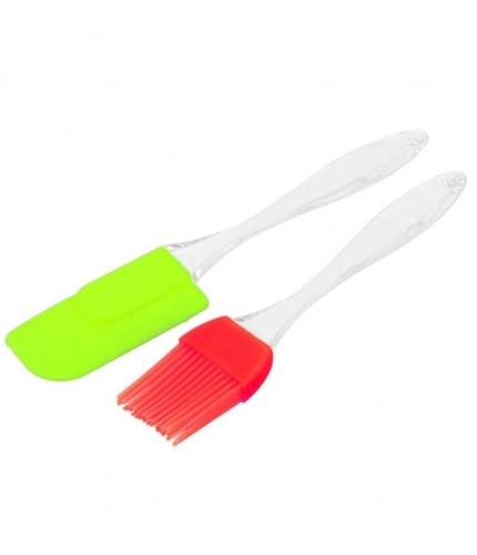 Generic Pack Of 5_Silicone Spatula with Brush – Heat Resistant Cooking And Baking (Color: Assorted )