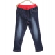 Generic Girl's Denim Ribbed Elasticated Jeans (Red-Blue) Generic Girl's Denim Ribbed Elasticated Jeans (Red-Blue)