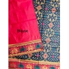 Generic Women's Patola Silk Meena And Zari Woven Saree With Unstitched Blouse 5.5Mtr (Navy)