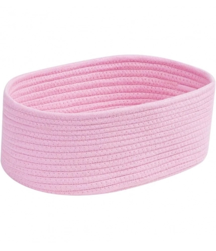 Generic Cotton Oval 10x7x5 Inch Bedside Organizer With Out Lid (Pink) Generic Cotton Oval 10x7x5 Inch Bedside Organizer With Out Lid (Pink)
