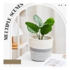 Generic Cotton Flower Pot With Out Lid (Gray-White) Generic Cotton Flower Pot With Out Lid (Gray-White)