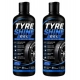 Generic Pack of 2 Tyre Shine Gel Flip Top Cap Bottles 100 ML