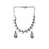 Generic Women's Brass Silver Plated Necklace set (Blue) Generic Women's Brass Silver Plated Necklace set (Blue)