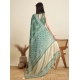 Generic Women's Semi Cotton Printed Saree With Unstitched Blouse 5.5Mtr (Green)