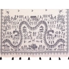 Generic Women's Linen Cotton Printed Saree With Unstitched Blouse 5.5Mtr (Off White)