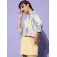 Generic Women's Polyester Floral 3-4th Sleeves Shrug (Multicolor) Generic Women's Polyester Floral 3-4th Sleeves Shrug (Multicolor)