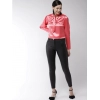 Generic Women's Polyester Solid Long Sleeves Top (Coral)