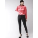 Generic Women's Polyester Solid Long Sleeves Top (Coral)