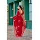 Generic Women's Faux Shimmer Floral Embroidery Ready to wear Saree With Unstitched Blouse 5.5Mtr (Red) Generic Women's Faux Shimmer Floral Embroidery Ready to wear Saree With Unstitched Blouse 5.5Mtr (Red)