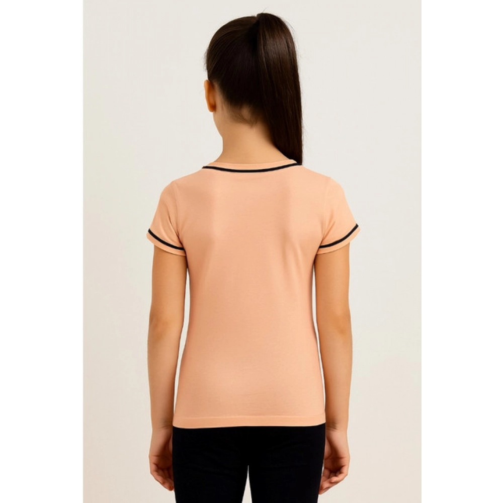 Generic Girl's Cotton Printeded Round Neck T-Shirt (Sandal Beach) Generic Girl's Cotton Printeded Round Neck T-Shirt (Sandal Beach)