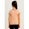 Generic Girl's Cotton Printeded Round Neck T-Shirt (Sandal Beach)