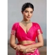 Generic Women's Silk Blend Printed Saree With Unstitched Blouse 5.5Mtr (Pink) Generic Women's Silk Blend Printed Saree With Unstitched Blouse 5.5Mtr (Pink)