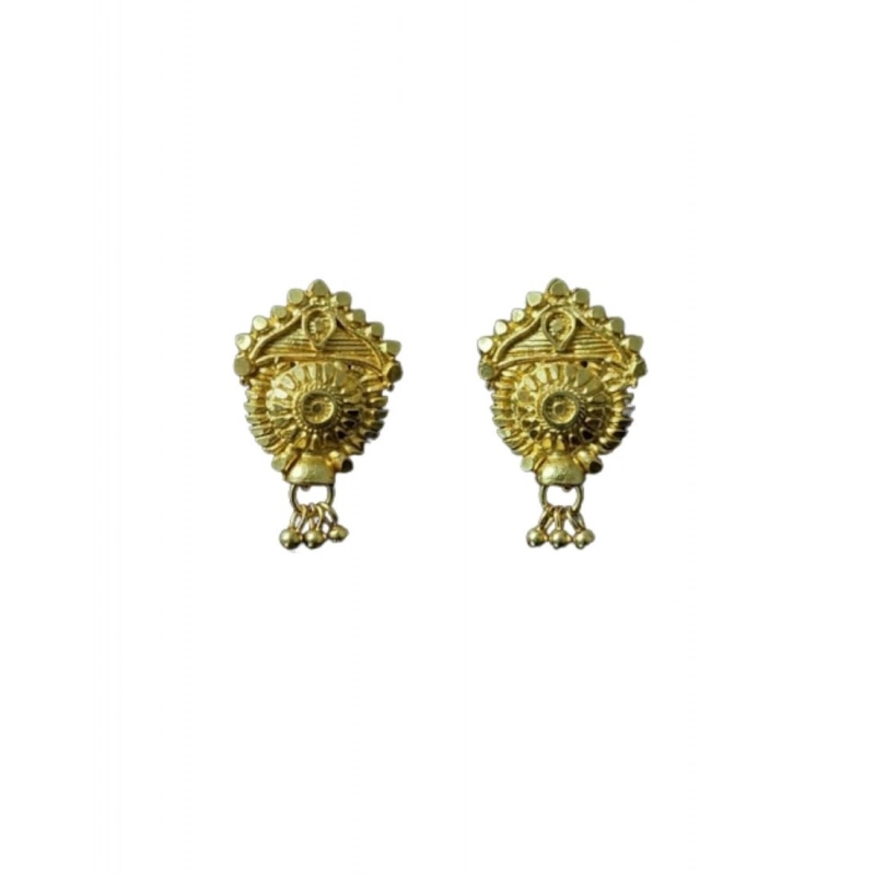 Generic Women's Pack of_2 Brass Gold-Plated Earrings (Gold) Generic Women's Pack of_2 Brass Gold-Plated Earrings (Gold)