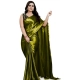Generic Women's Satin Solid Saree With Unstitched Blouse 5.5Mtr (Green) Generic Women's Satin Solid Saree With Unstitched Blouse 5.5Mtr (Green)