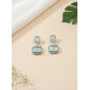 Generic Women's Brass Silver Plated Drop Earrings (Turquoise) Generic Women's Brass Silver Plated Drop Earrings (Turquoise)