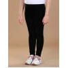 Generic Girl's Cotton Lycra Solid Elasticated Leggings (Black) Generic Girl's Cotton Lycra Solid Elasticated Leggings (Black)