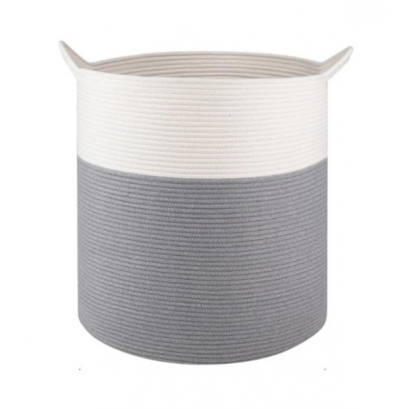 Generic Cotton 12x14 Inch-1 Pcs Storage Basket For Clothes With Out Lid (Gray-White) Generic Cotton 12x14 Inch-1 Pcs Storage Basket For Clothes With Out Lid (Gray-White)