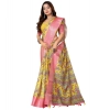 Generic Women's Cotton Silk Floral Printed Saree With Unstitched Blouse 5.5Mtr (Multicolor)