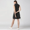 Generic Women's Denim Solid Sleeveless Dress (Black)