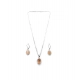 Generic Women's Brass Silver Plated Pendant Set (Orange) Generic Women's Brass Silver Plated Pendant Set (Orange)