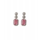 Generic Women's Brass Silver Plated Drop Earrings (Pink) Generic Women's Brass Silver Plated Drop Earrings (Pink)
